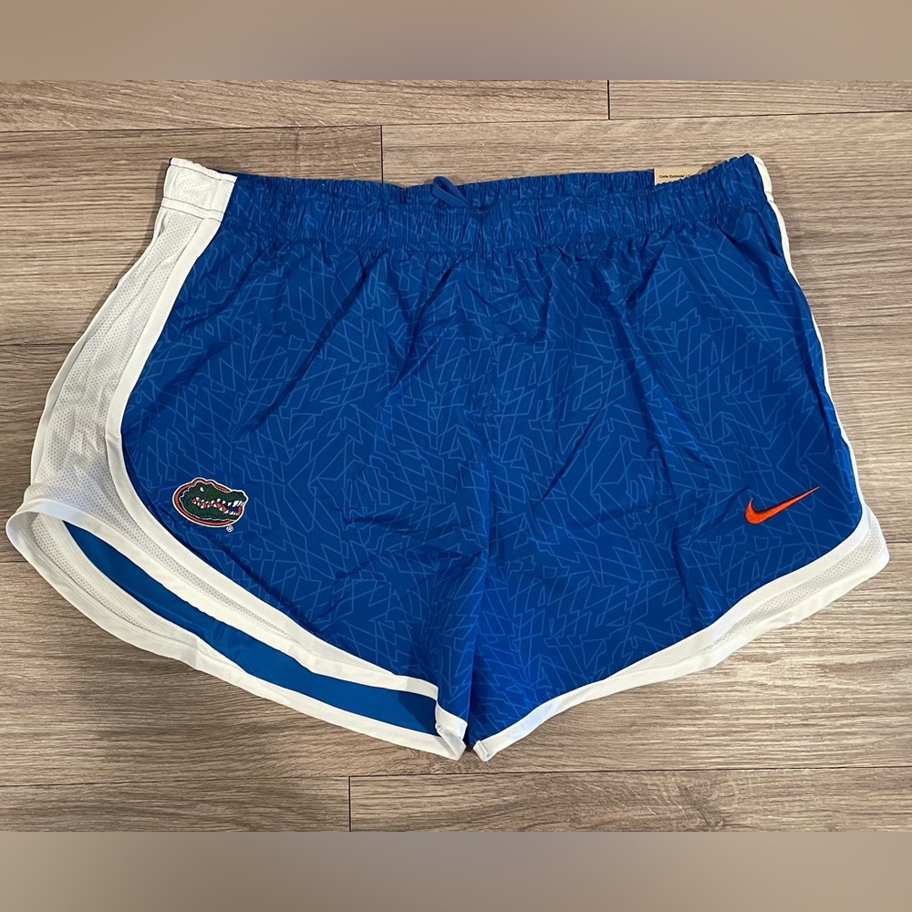 NWT Nike Florida Gators Shorts Women's XL Blue Dri-Fit Lined Athletic Running